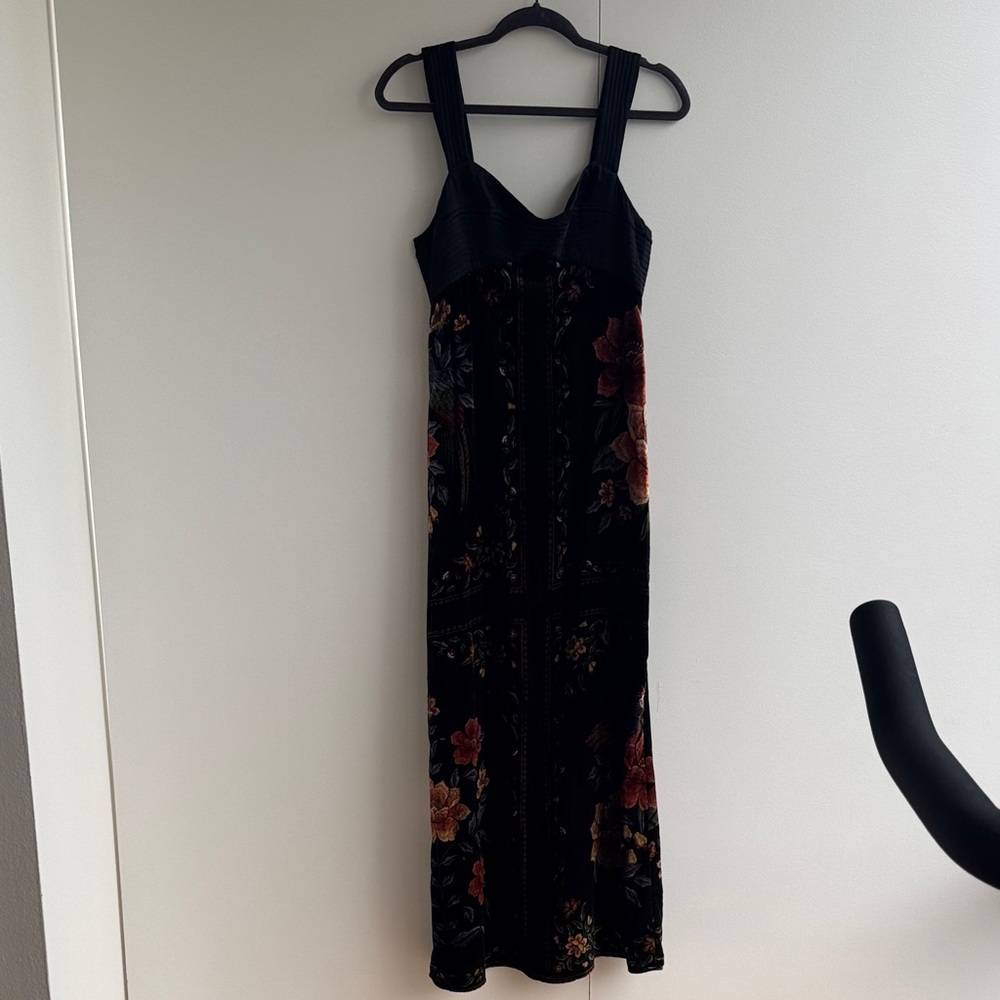 ⚡️FARM Rio Floral Black Maxi Dress S